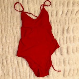 Red Aerie one piece swim suit (Size Medium)